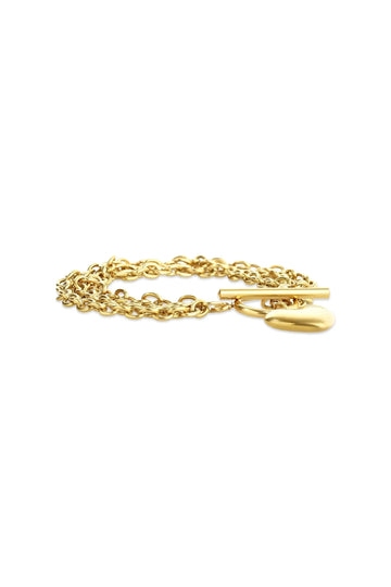 Emilia Heart Chain Bracelet - Gold
