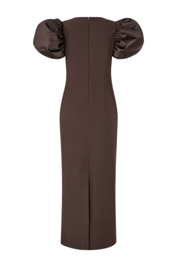 Draped Midi Puff Dress - Molé