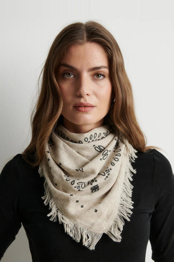 Jucca Knit Scarf - Light Beige Melange