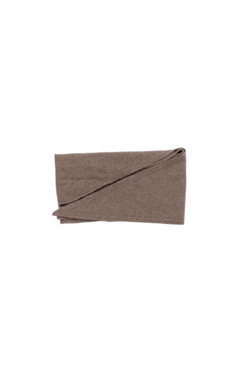 Lara Solid Wool Cashmere Triangle - Brun