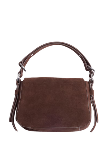 Bud Midi Suede Bag - Brown