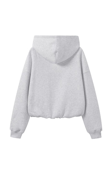 Signature Oversized Zip Hoodie - Classic Grey