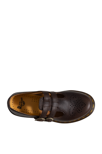8065 Mary Jane Ambassador Leather Shoes - Dark Brown