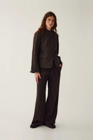 N-Monique Blazer - Dangela Brown Check