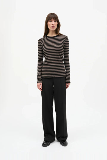 Fine Wool Sharon Knit - Black/Cocoa