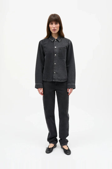 Salvo Denim Crash Shirt - Black Stone Wash