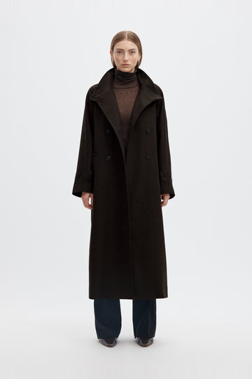 Madeline Manteco Coat - Espresso Melange