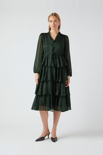 Yascruella Ls Midi Dress - Sycamore