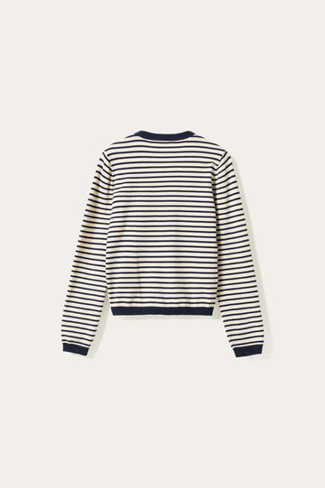 N-Marg Knit Cardigan - Dannia Blue Stripe