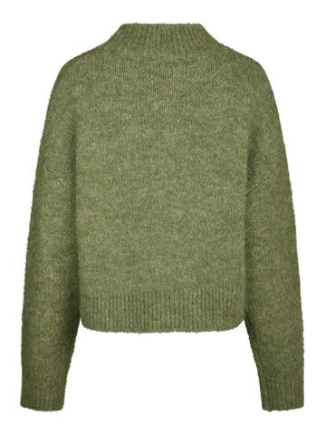 Paulina Fluffy Knit Blouse - Dusty Green