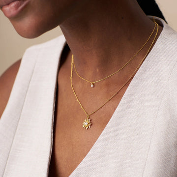 Fine Micro Pearl Collar Necklace - Gold