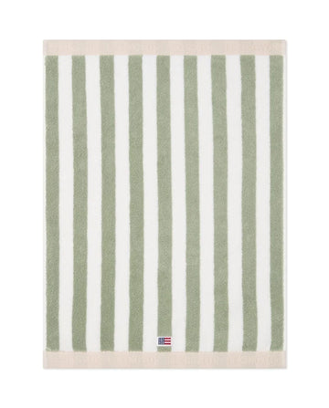 Block Striped Towel 70X130 - Vintage Green/White/Moonbeam