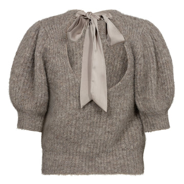 Coraliecc Bow Rib Knit - Walnut