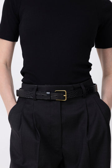 Aiden Belt - Black Croco