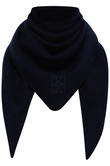 Victoria Wool Cashmere Scarf - Navy