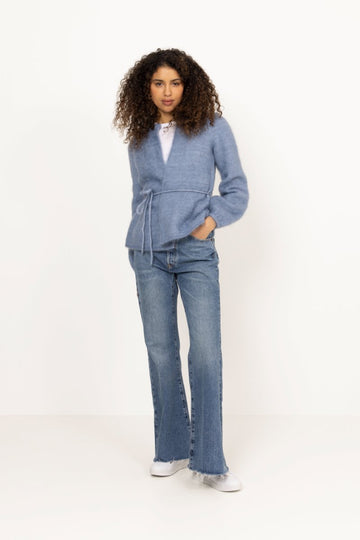 Fredrikke Chunky Cardigan - Denim Blue