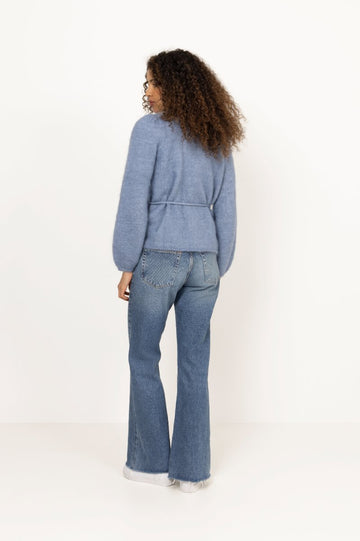 Fredrikke Chunky Cardigan - Denim Blue