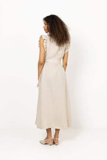 Pam Linen Dress - Beige Melange