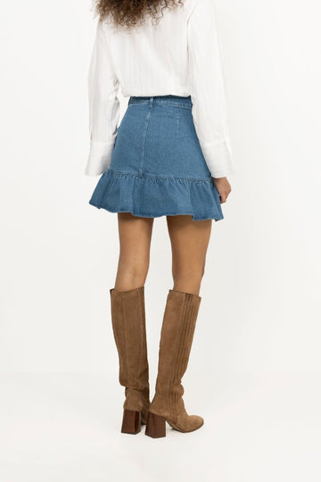 Kajsa Denim Skirt - Denim Medium Wash