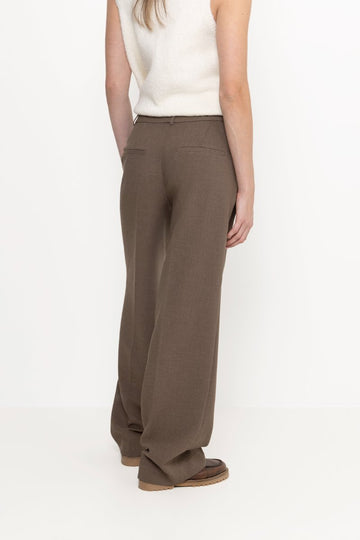 Rita Mw Wide Pant - Chocolate Chip Melange