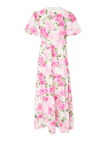 Yascolea Ss Ankle Dress - Star White Pink Emula