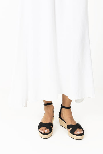 Azra Espadrille Wedge - Black