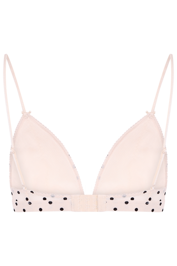 Calla Dot Mesh Bra - Ivory