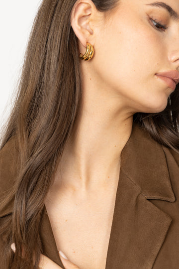 The Big Curved Hoops - Gold