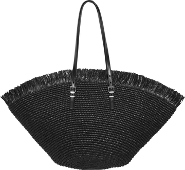 Lg Fan Tote - Black/Black