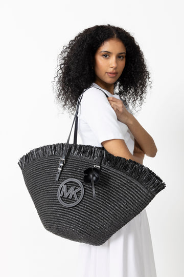Lg Fan Tote - Black/Black