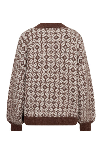 Stavanger Knit Pullover - Cream/Brown