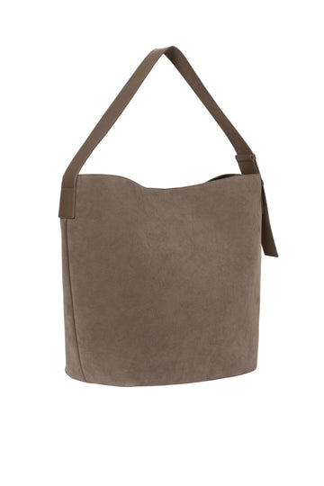 Day Imitation Suede Tote - Major Brown