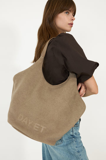 Day Woolen Shoulder Bag - Chocolate Chip