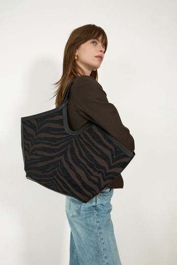 Day Zebra Work Tote - Coffee Bean