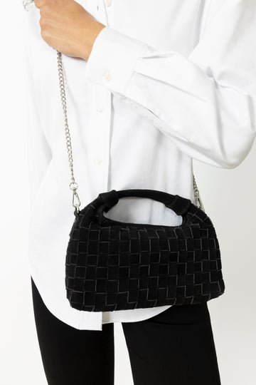 Mini Dandy Braided Suede - Black
