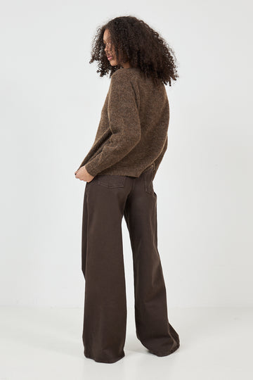 Lulu Ls Knit Short Cardigan Noos - Dachshund Melange