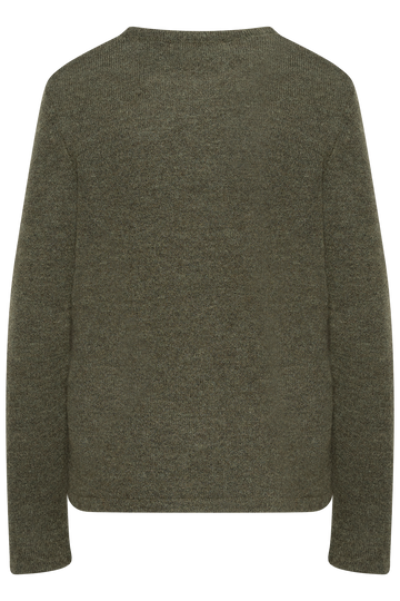 Lulu New Ls Knit O-Neck - Kalamata Melange