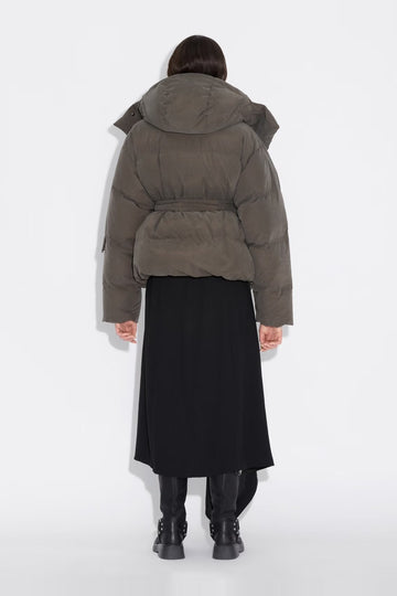 Steilia Brushed Down Jkt - Dk. Green