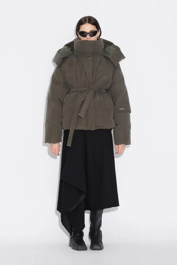 Steilia Brushed Down Jkt - Dk. Green