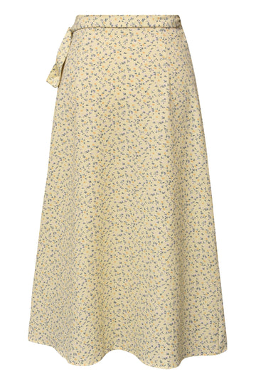 Peony Wrap Skirt - Light Yellow