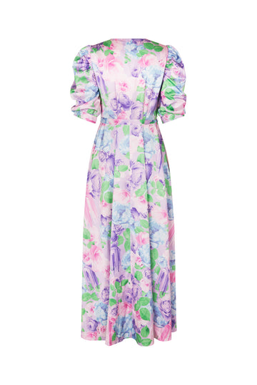 Kayla Maxi Dress - Lilac Sprayflower