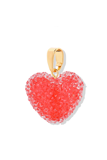 Jelly Heart Pendant Classic Connector - Watermelon