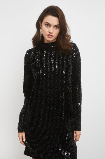 Club Sequin Dress - Black