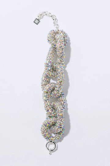 Diamond Tire Bracelet - Silver