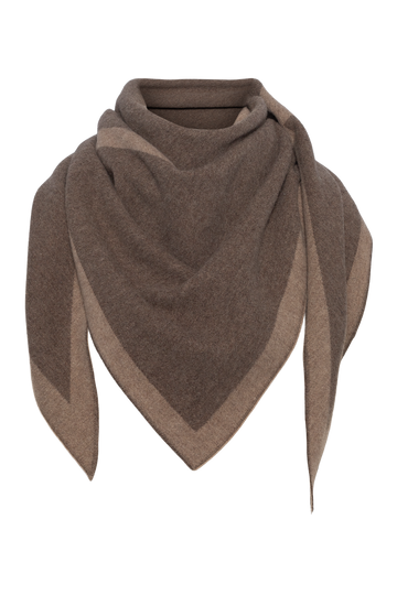 Triangle Scarf Merino - Cacao / Beige