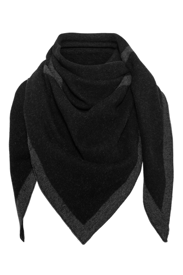 Triangle Scarf Merino - Charcoal / Volcano