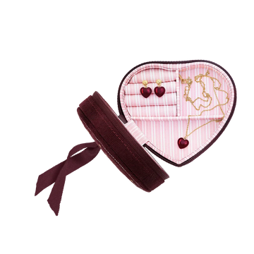 Heart Jewelry Box - Maroon