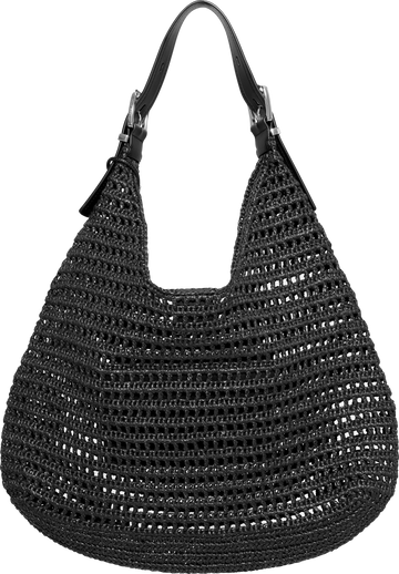 Nolita Large Hobo Shoulder - Black/Black