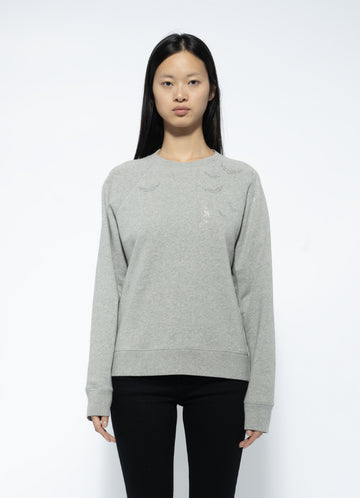 Upper Mo Rain Strass Wings - Gris Moyen