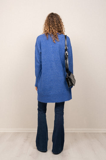 Lulu New Ls Knit Long Cardigan - Nebulas Blue